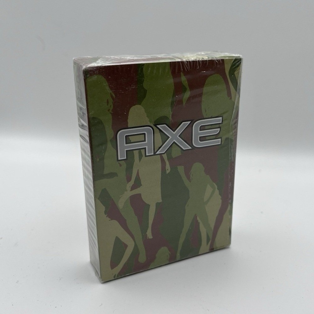 Vtg AXE Body Spray Playing Cards Camo Silhouette Promo Y2K Advertising Deck NOS